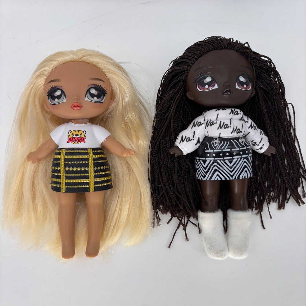 Na Na Na Lol Surprise Fuzzy Dolls Series 1 Lot of 2 Zara Zebra Tiger Linda As Is